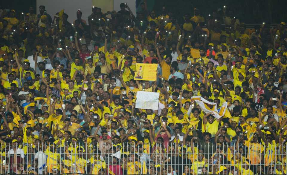 Thousands of fans turned up to watch CSK play at Chepauk again