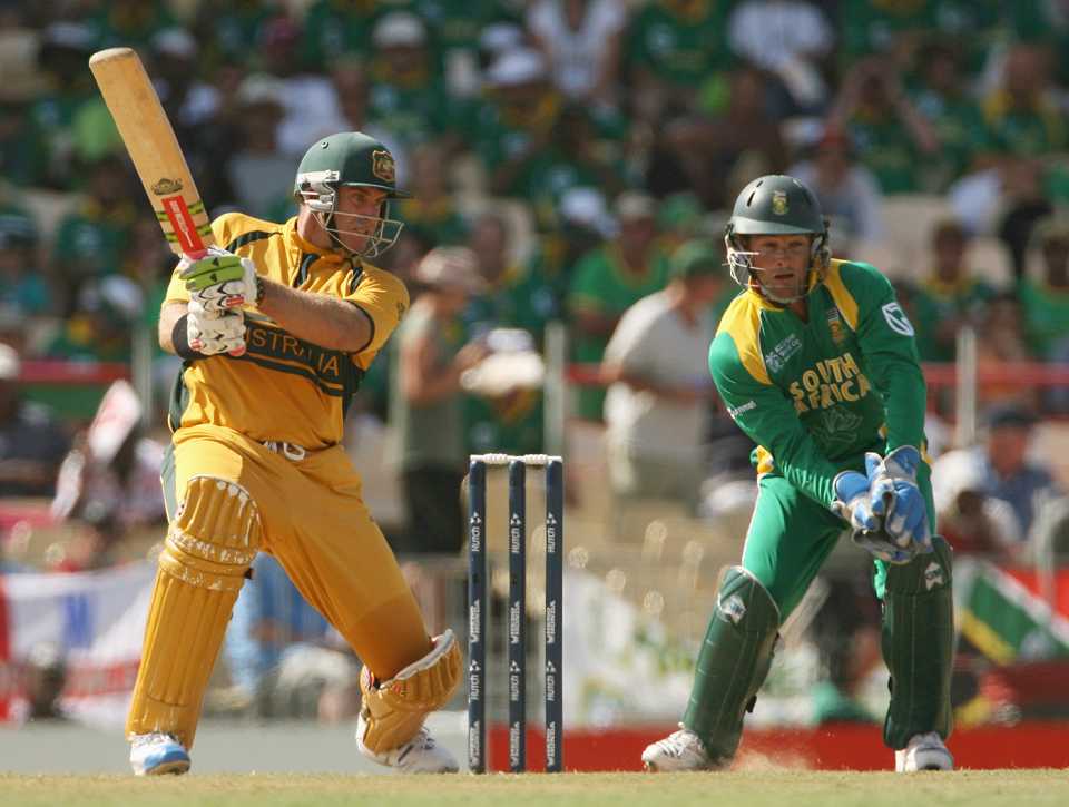 Matthew Hayden cuts, Australia v South Africa, Group A, St Kitts, March 24, 2007