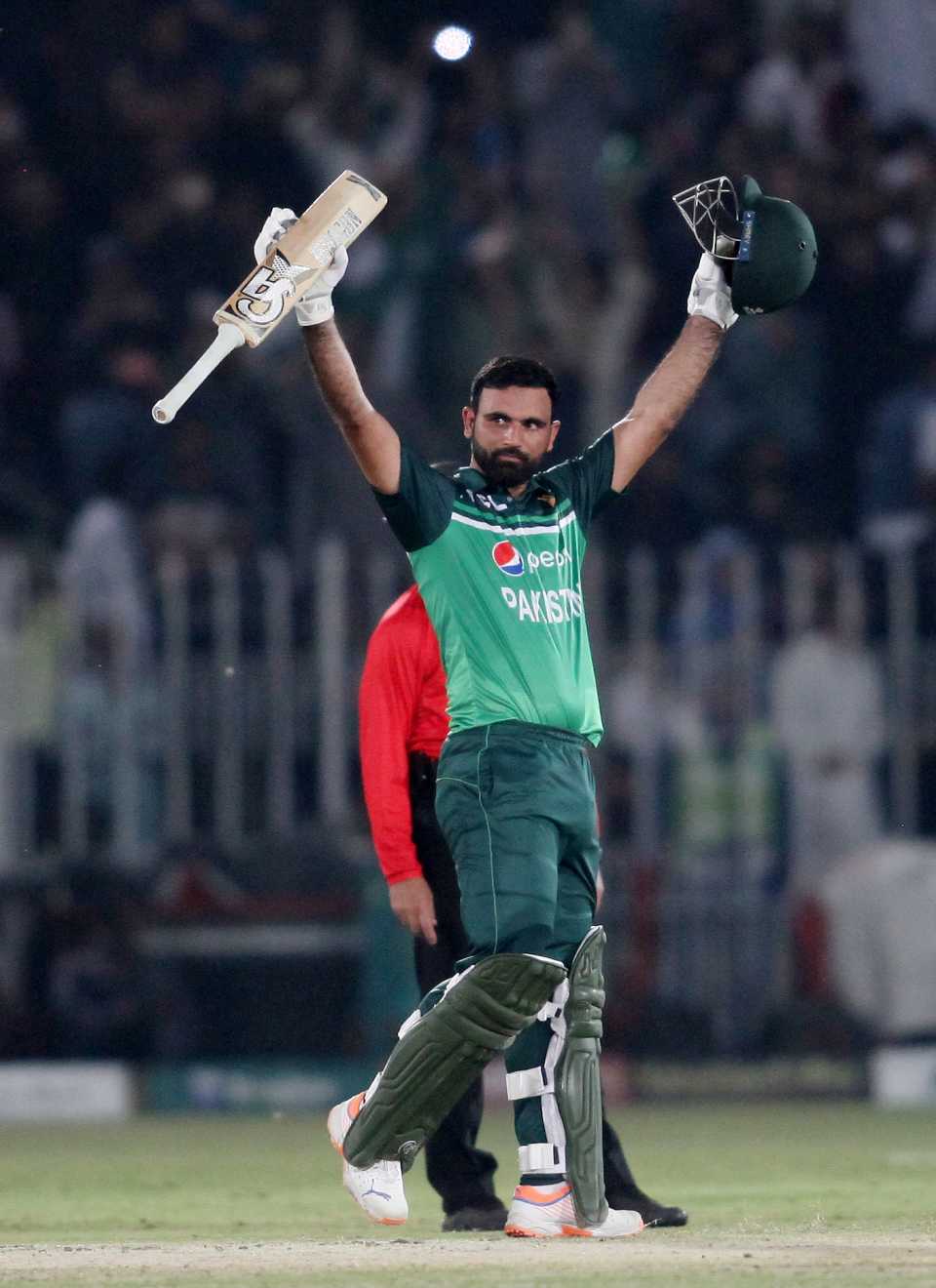 Fakhar Zaman celebrates his third successive century, Pakistan vs New Zealand, 2nd ODI, Rawalpindi, April 29 2023