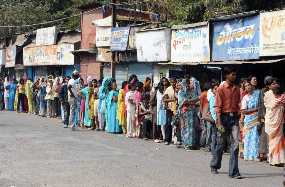 Women queue overnight for tickets to the match, England tour of India, Indore, November 15, 2008