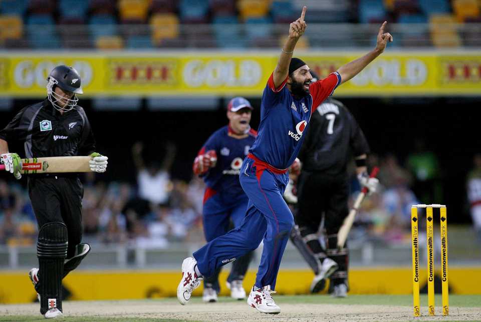 Monty Panesar restored some order for England with the wicket of Lou Vincent