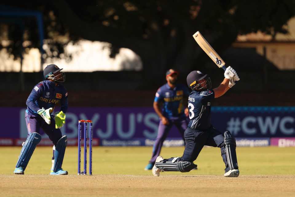 Chris Greaves followed up a four-wicket haul with a strike-filled half-century, Scotland vs Sri Lanka, ICC World Cup qualifier, Bulawayo, June 27, 2023