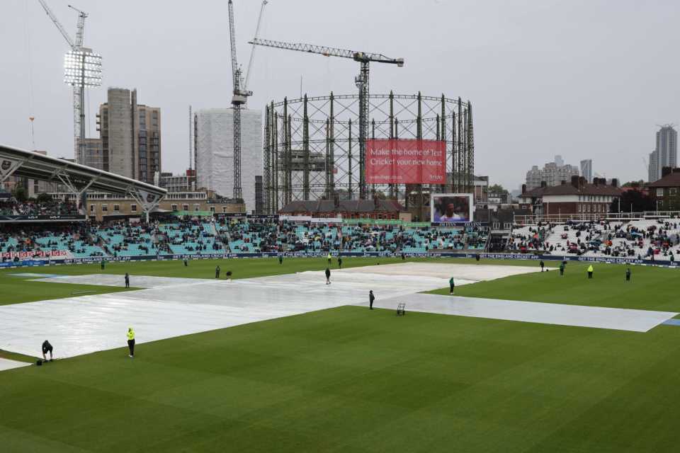 Rain caused a lengthy delay, England vs Australia, 5th men's Ashes Test, The Oval, 5th day, July 31, 2023