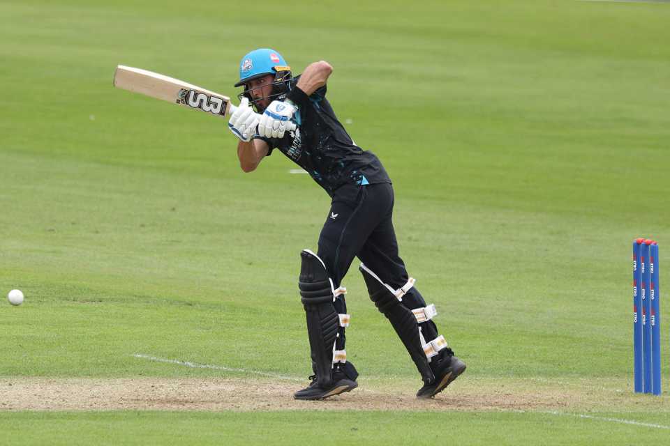 Kashif Ali en route to his 76, Metro Bank One-Day Cup, Durham vs Worcestershire, Seat Unique Riverside, 1st August 2023