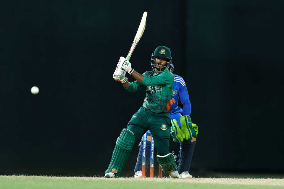 Tanzid Hasan pulls, Bangladesh A vs India A, 2nd semi-final, ACC Men's Emerging Cup, Colombo, July 21, 2023