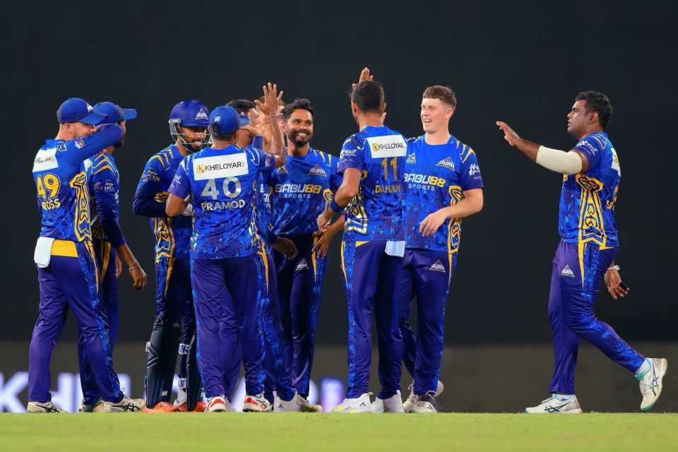 Dhananjaya de Silva stuck in the second over, Dambulla Aura vs B-Love Kandy, LPL 2023, Colombo, August 14, 2023