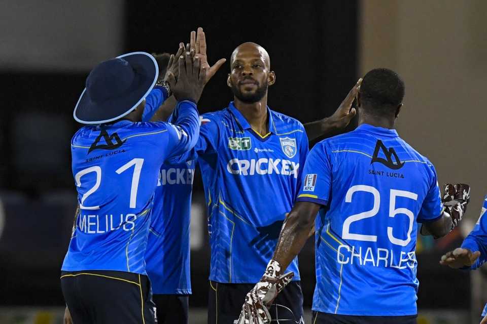Roston Chase struck three wickets to peg back Jamaica Tallawahs, St Lucia Kings vs Jamaica Tallawahs, CPL 2023, St Lucia, August 16, 2023