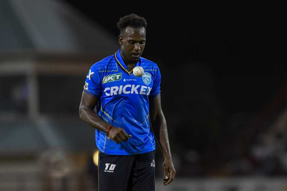 Matthew Forde prepares to bowl, St Lucia Kings vs Barbados Royals, CPL 2023, Gros Islet, August 17, 2023