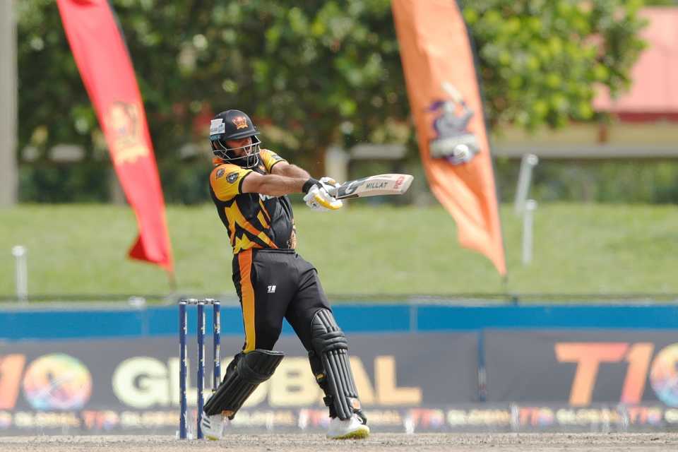 A very lean, very mean Misbah-ul-Haq in action, California Knights vs New York Warriors, Qualifier 1, US Masters T10, Lauderhill, August 26, 2023