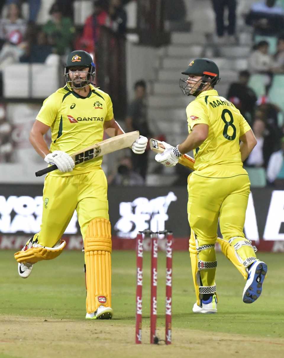 Tim David and Mitchell Marsh added 97 for the fifth wicket, South Africa vs Australia, 1st T20I, Durban, August 30, 2023