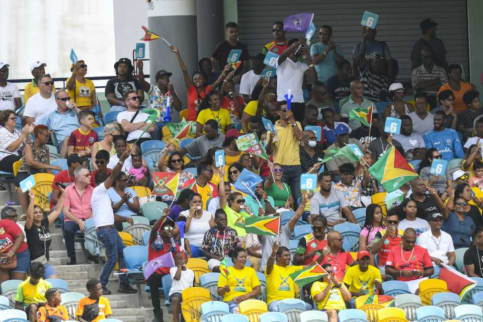 Guyana Amazon Warriors Fans show their support at Barbados