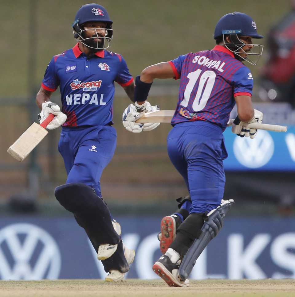 Dipendra Singh Airee and Sompal Kami added useful runs for the seventh wicket, India vs Nepal, Asia Cup, Pallekele, September 4, 2023