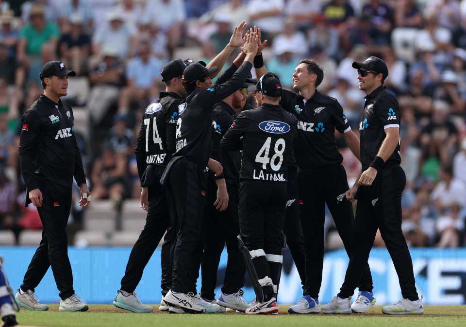 Trent Boult struck three times in the first spell of his 100th ODI