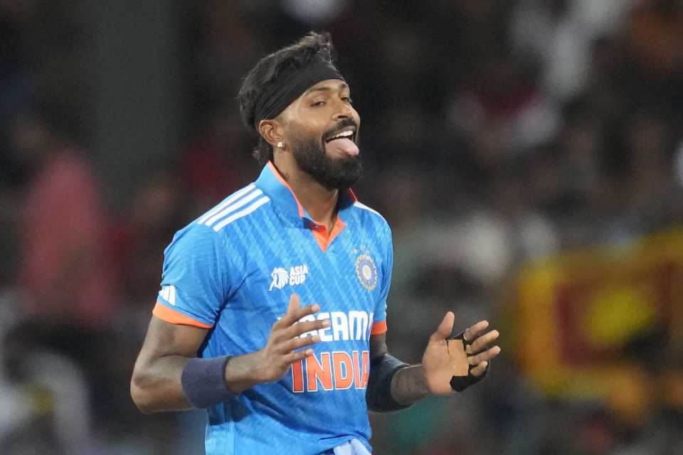 The spinners might have done most of the damage but Hardik Pandya, among others, chipped in with useful support acts, India vs Sri Lanka, Asia Cup Super Four, Colombo, September 12, 2023