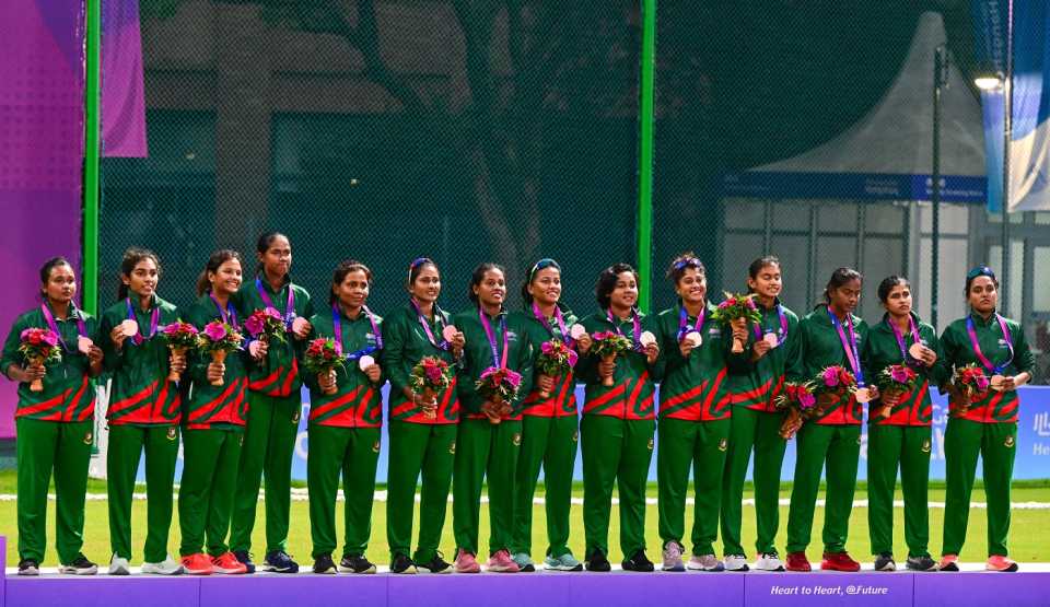 The Bangladesh women's team secured the bronze medal by defeating Pakistan