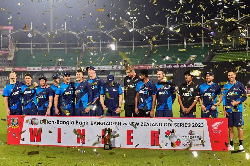 New Zealand won the three-match ODI series 2-0