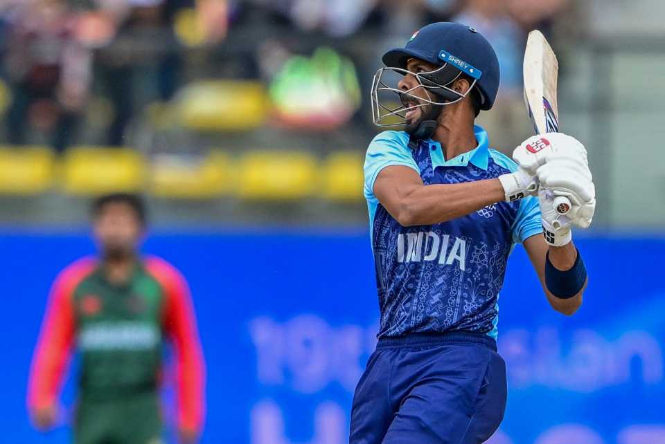 Ruturaj Gaikwad hit an unbeaten 40 off 26, Bangladesh vs India, Semi-final, Asian Games, Hangzhou, 6 October, 2023