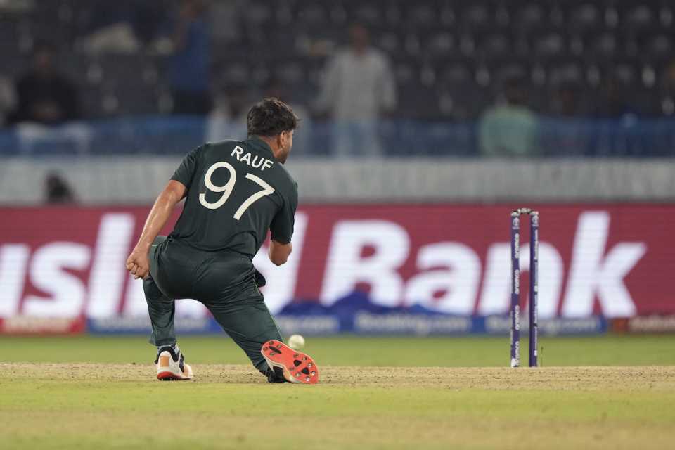 Haris Rauf was the pick of the Pakistan bowlers on the day, Netherlands vs Pakistan, World Cup, Hyderabad, October 6, 2023