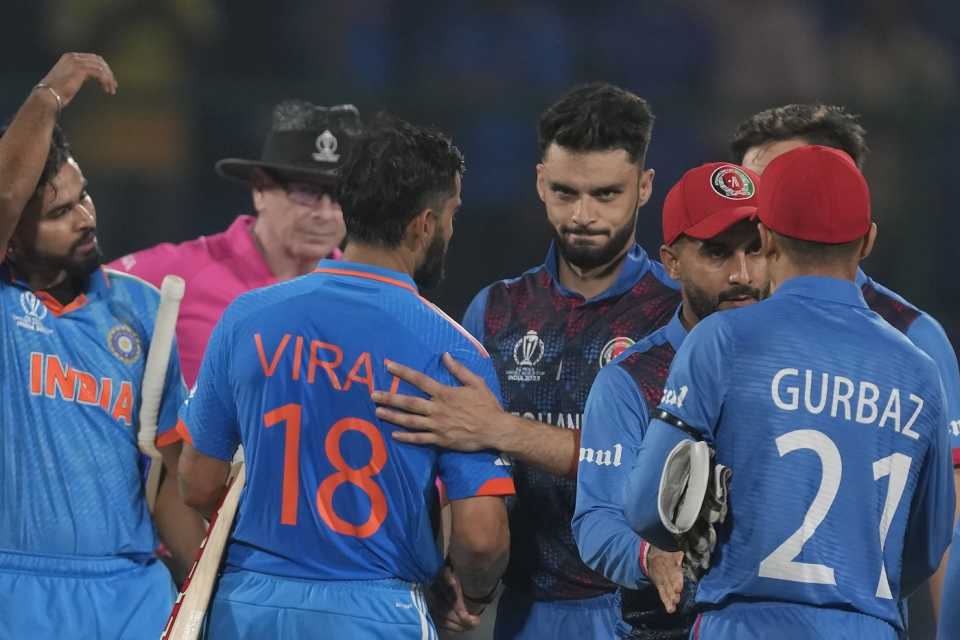 Virat Kohli and Naveen-ul-Haq seem to have moved on from the mango episode, India vs Afghanistan, ODI World Cup, Delhi, October 11, 2023
