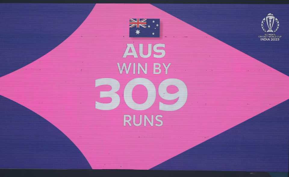 A 309-run win for Australia against Netherlands was what she wrote, Australia vs Netherlands, Men's ODI World Cup 2023, Delhi, October 25, 2023