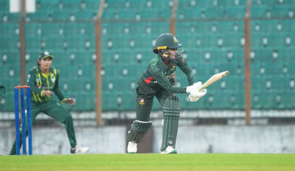 Nigar Sultana works one away, Bangladesh vs Pakistan, 2nd T20I, Chattogram, October 27, 2023