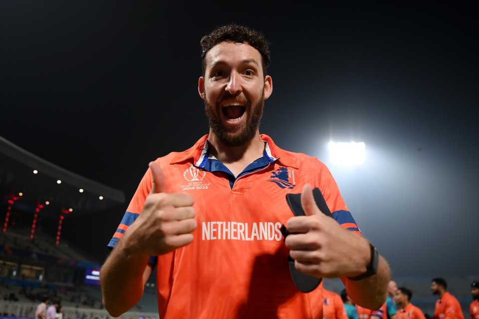 Paul van Meekeren was the player of the match for his four wickets against Bangladesh, Bangladesh vs Netherlands, Men's World Cup 2023, Kolkata, October 28, 2023