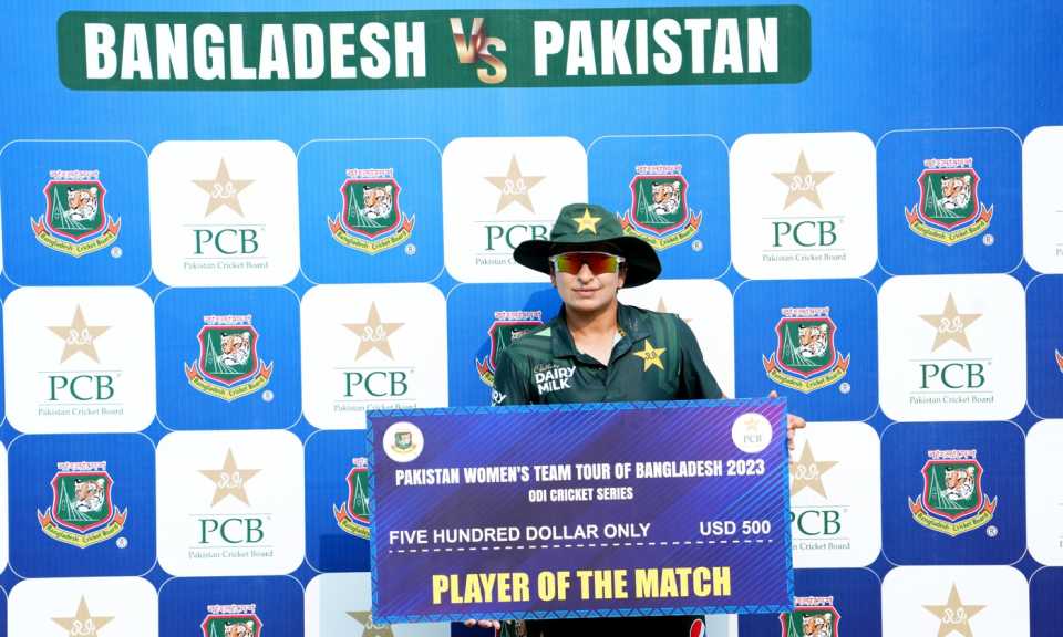 Nida Dar was named Player of the Match for her all-round performance