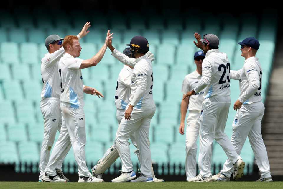 Liam Hatcher took two wickets to help wrap up WA's second innings, New South Wales vs Western Australia, Sheffield Shield, SCG, November 8, 2023