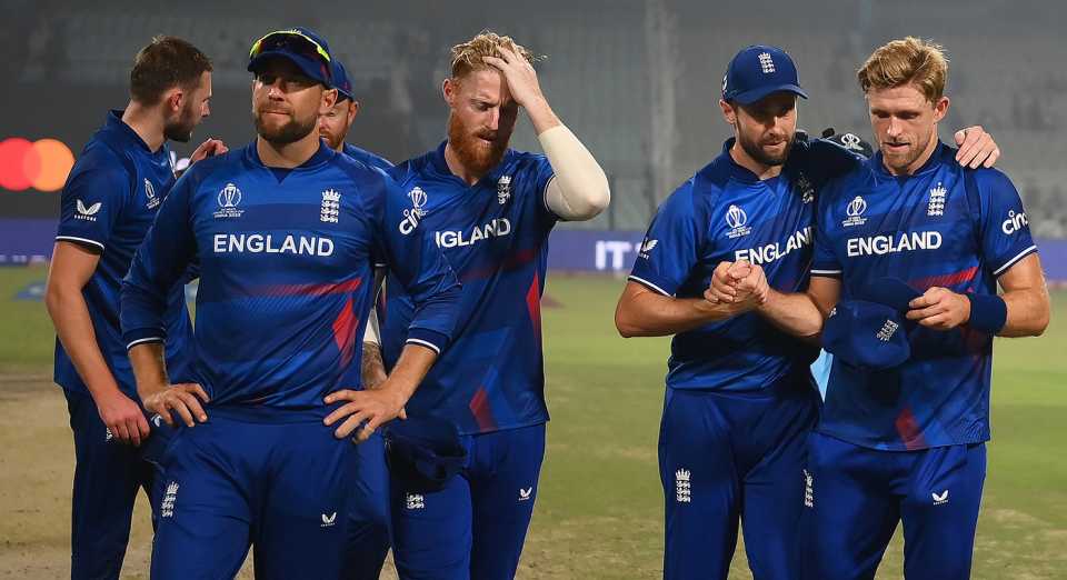 England's players walk off, England vs Pakistan, Men's ODI World Cup, Kolkata, November 11, 2023