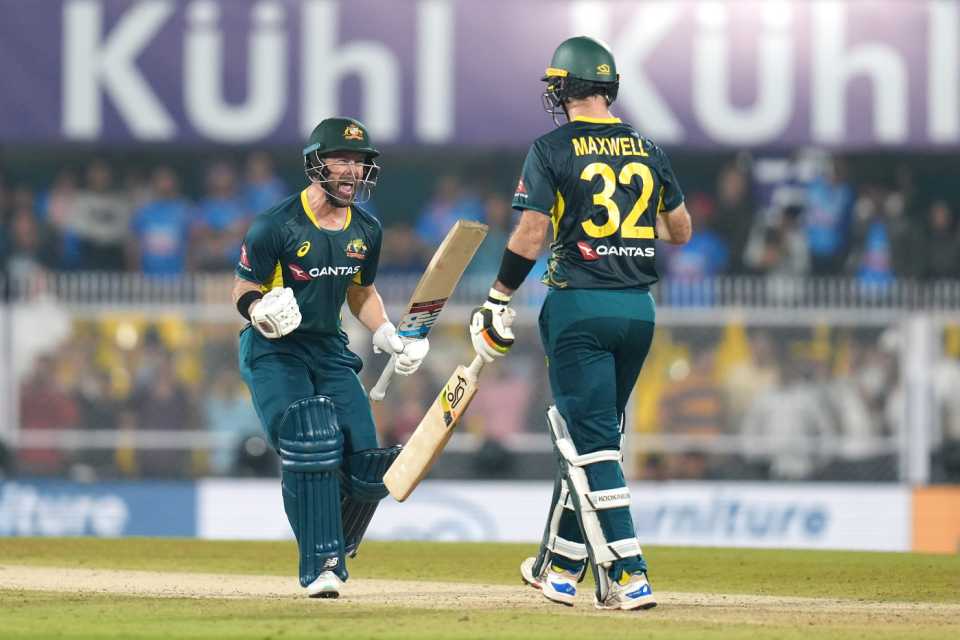 Mathew Wade and Glenn Maxwell added 91 off 40 balls to take Australia to victory
