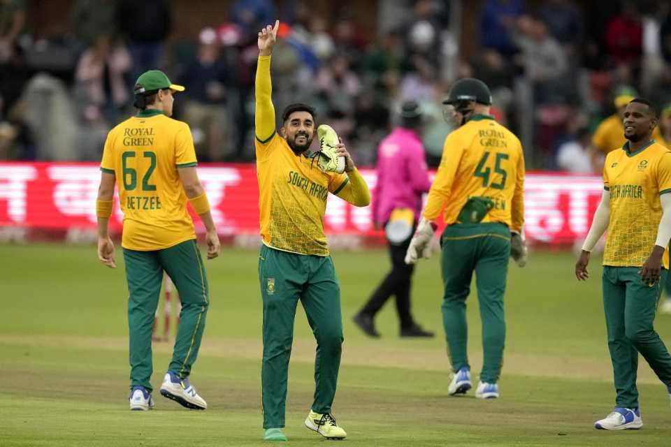 The shoe is a tool to celebrate with for Tabraiz Shamsi