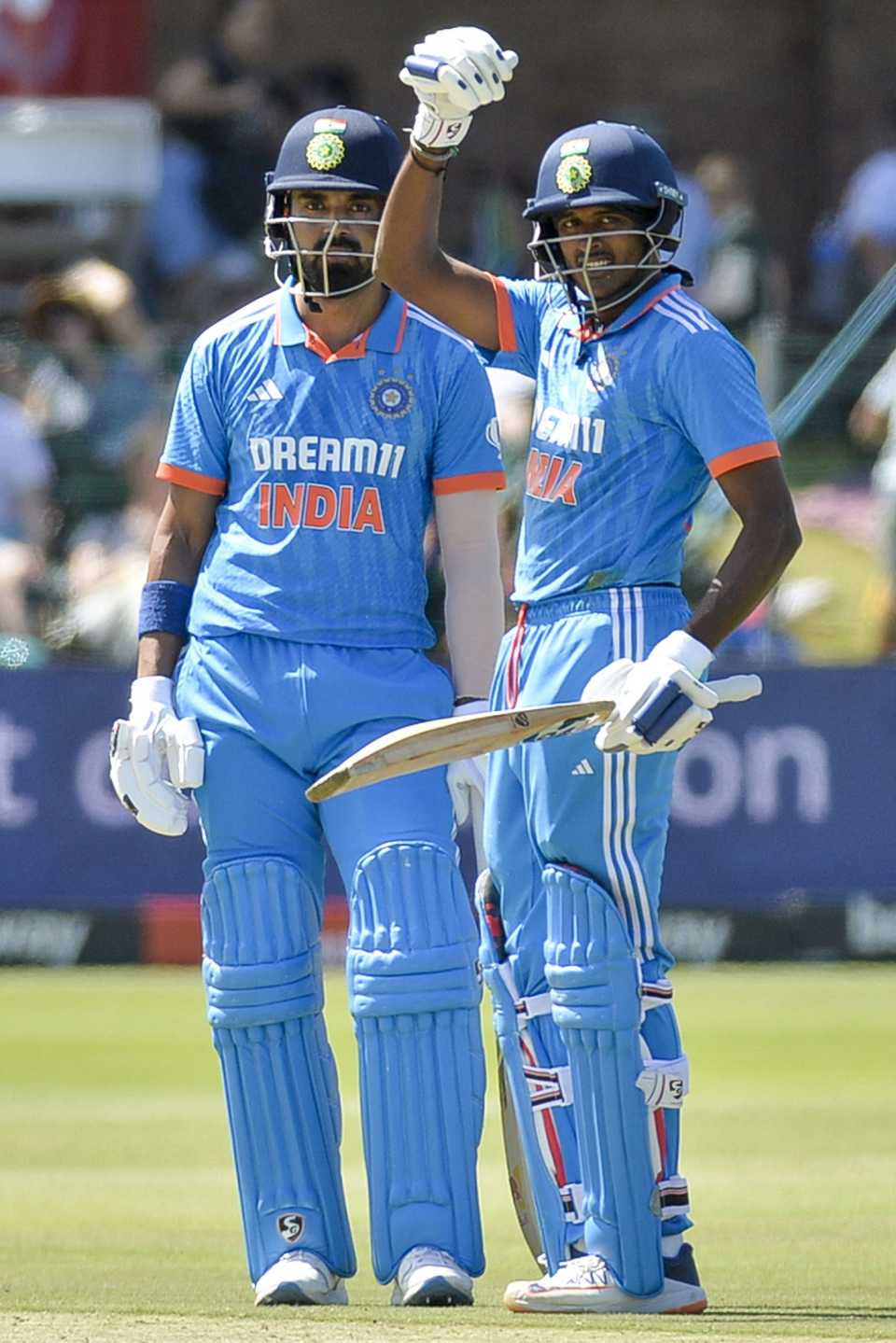 Sai Sudharsan celebrates his second straight fifty