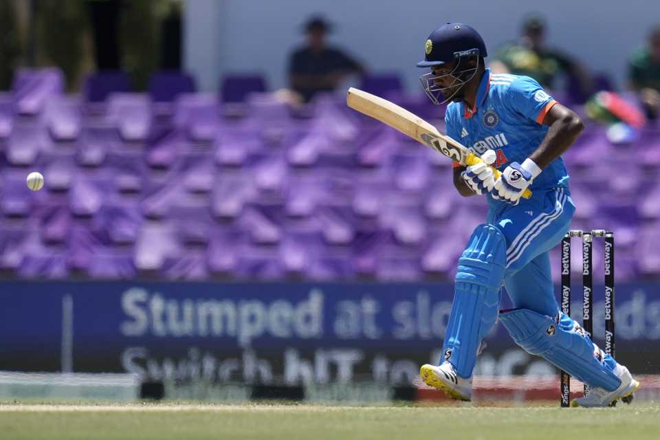 Sanju Samson was watchful coming in at No. 3