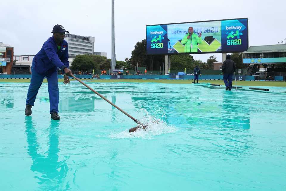 The 2024 SA20 got off to a damp start, Sunrisers Eastern Cape vs Joburg Super Kings, SA20 2024, Gqeberha, January 10, 2024