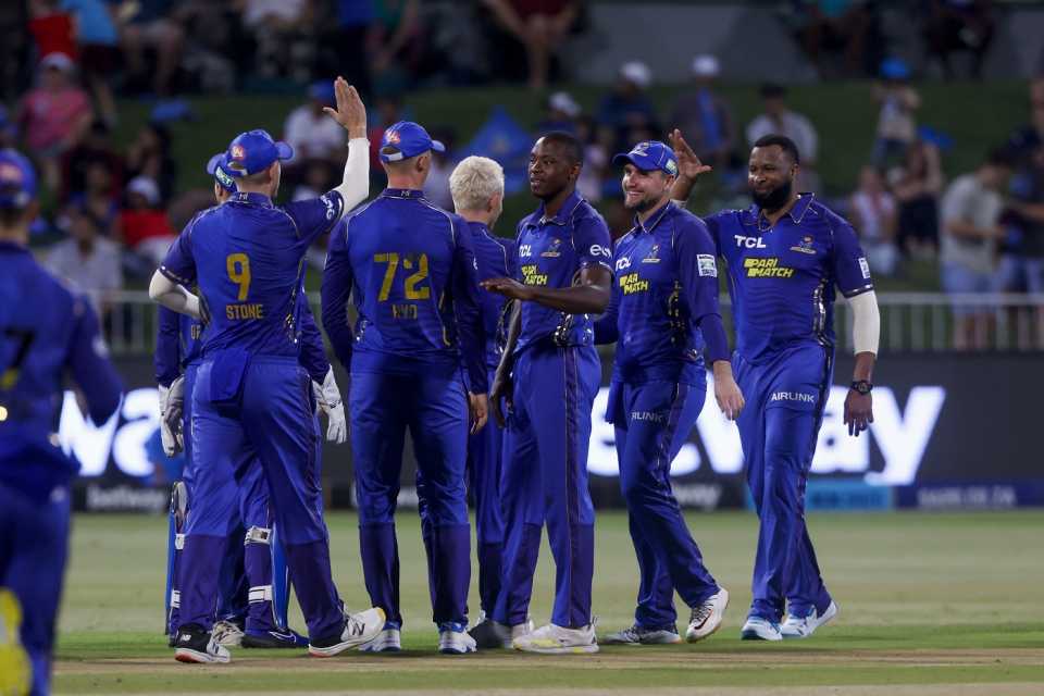Kagiso Rabada picked up two wickets in a high-scoring game, Durban's Super Giants vs MI Cape Town, SA20, Durban, January 11, 2024
