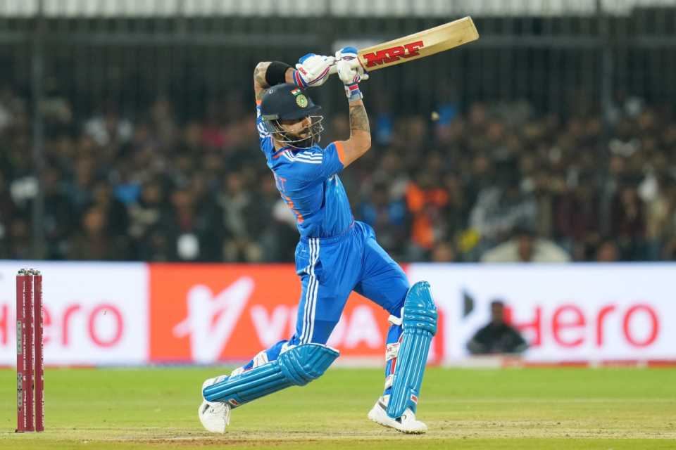 Virat Kohli marked his T20I comeback with an attractive cameo, India vs Afghanistan, 2nd T20I, Indore, January 14, 2024