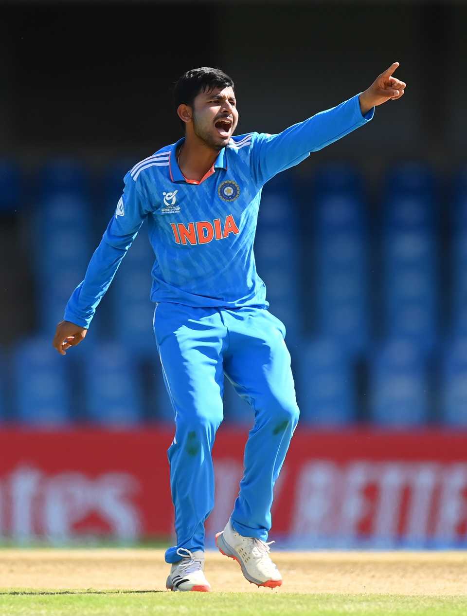Saumy Pandey registered figures of 4 for 24, Bangladesh vs India, Under-19 World Cup, Bloemfontein, January 20, 2024