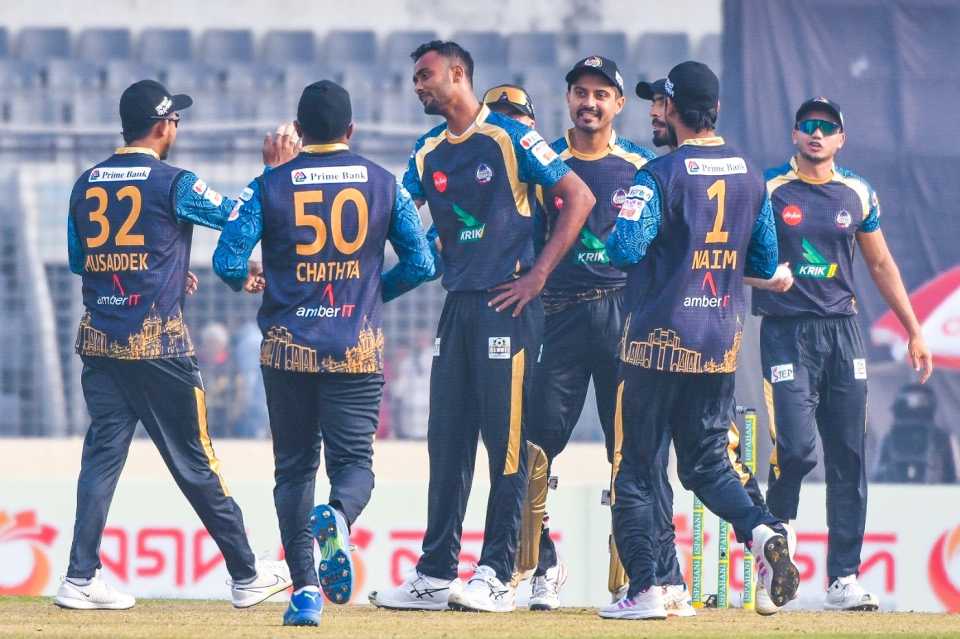 Shoriful Islam picked up two wickets but was very expensive, Durdanto Dhaka vs Chattogram Challengers, Bangladesh Premier League 2024, Mirpur, January 22, 2024