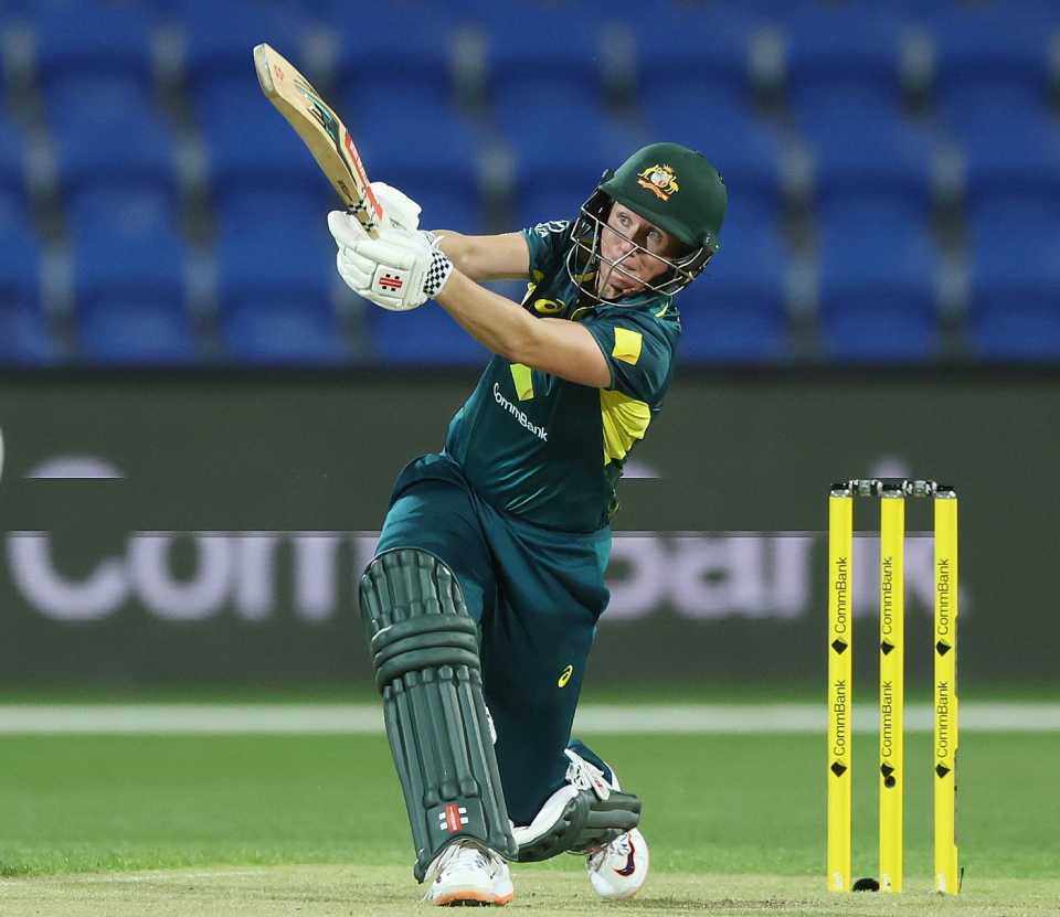 Beth Mooney was unafraid to take the aerial route in the powerplay, Australia vs South Africa, 3rd T20I, Hobart, January 30, 2024