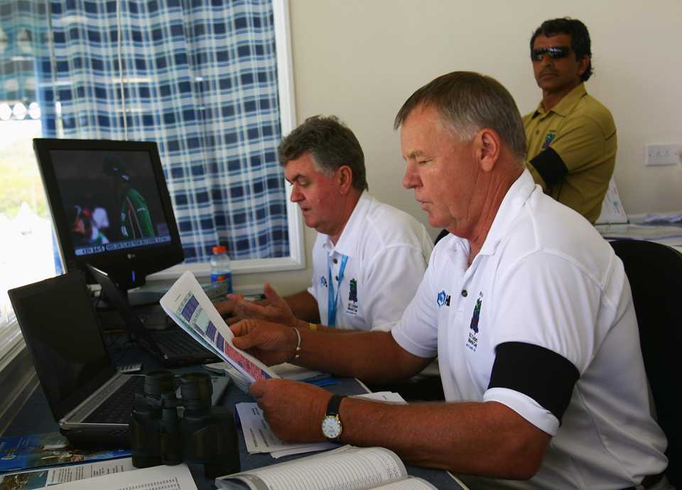 Match referee Mike Procter looks on, Kenya v New Zealand, Group C, St Lucia, March 20, 2007
