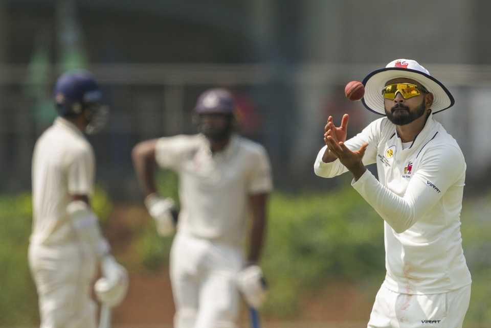 Shreyas Iyer in action during the Ranji Trophy semi-final against Tamil Nadu