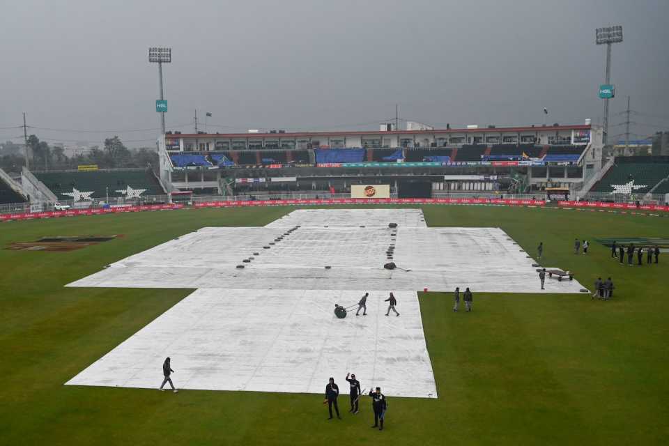 Rain washed out the match between Lahore Qalandars and Peshawar Zalmi, Pakistan Super League, Rawalpindi, March 2, 2024