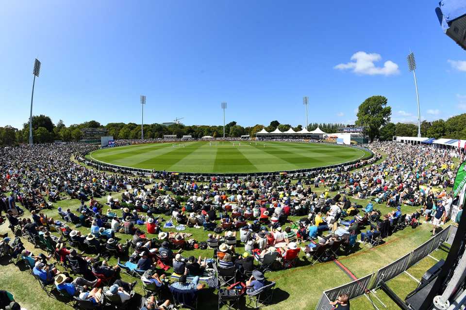 A general view across Hagley Oval, New Zealand vs Australia, 2nd Test, Christchurch, March 8, 2024