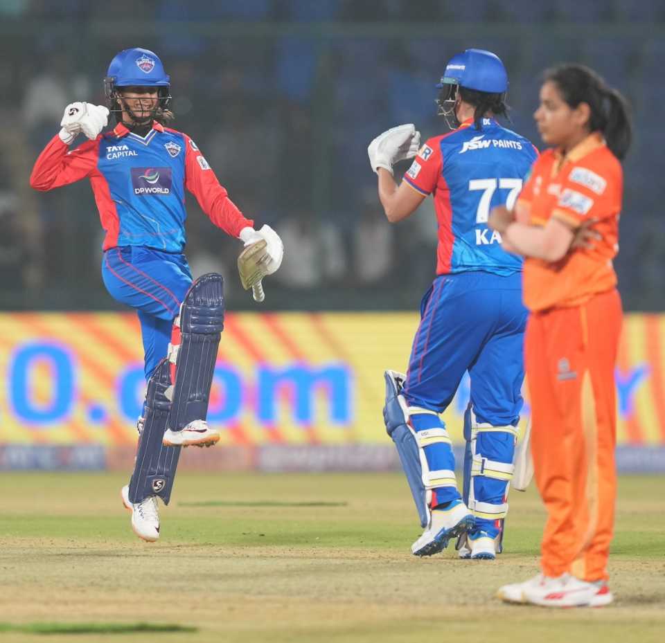 Jemimah Rodrigues is thrilled after hitting the winning runs, Delhi Capitals vs Gujarat Giants, WPL 2024, Delhi, March 13, 2024