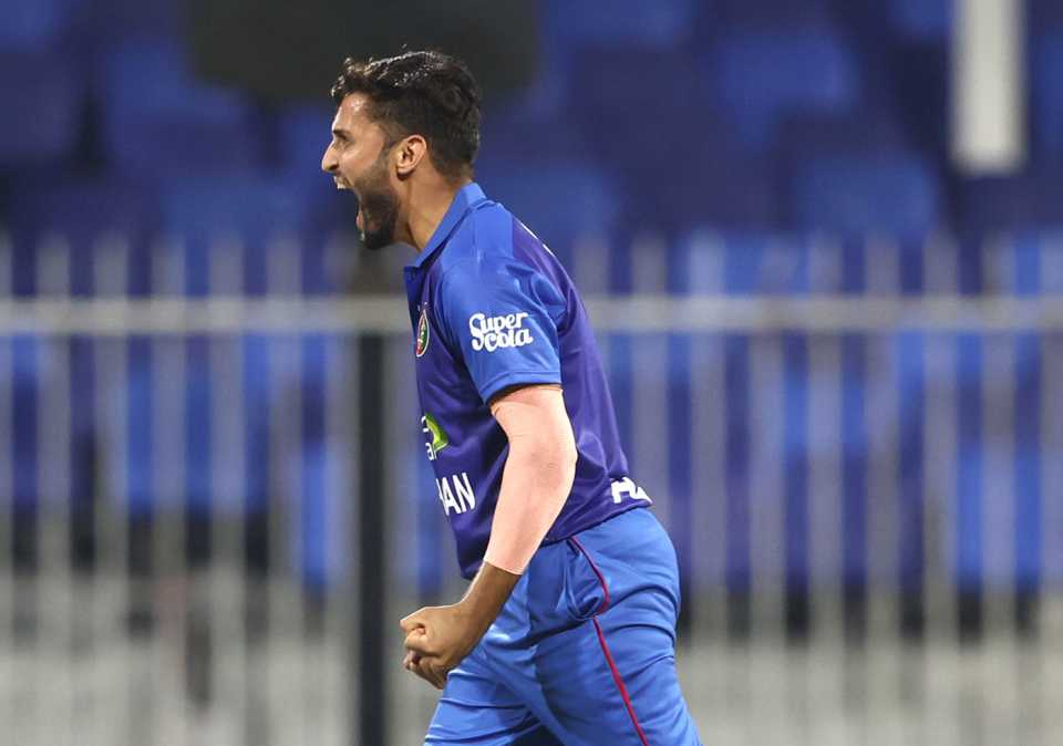 Azmatullah Omarzai finished with 4 for 9, Afghanistan vs Ireland, 3rd T20I, Sharjah, March 18, 2024