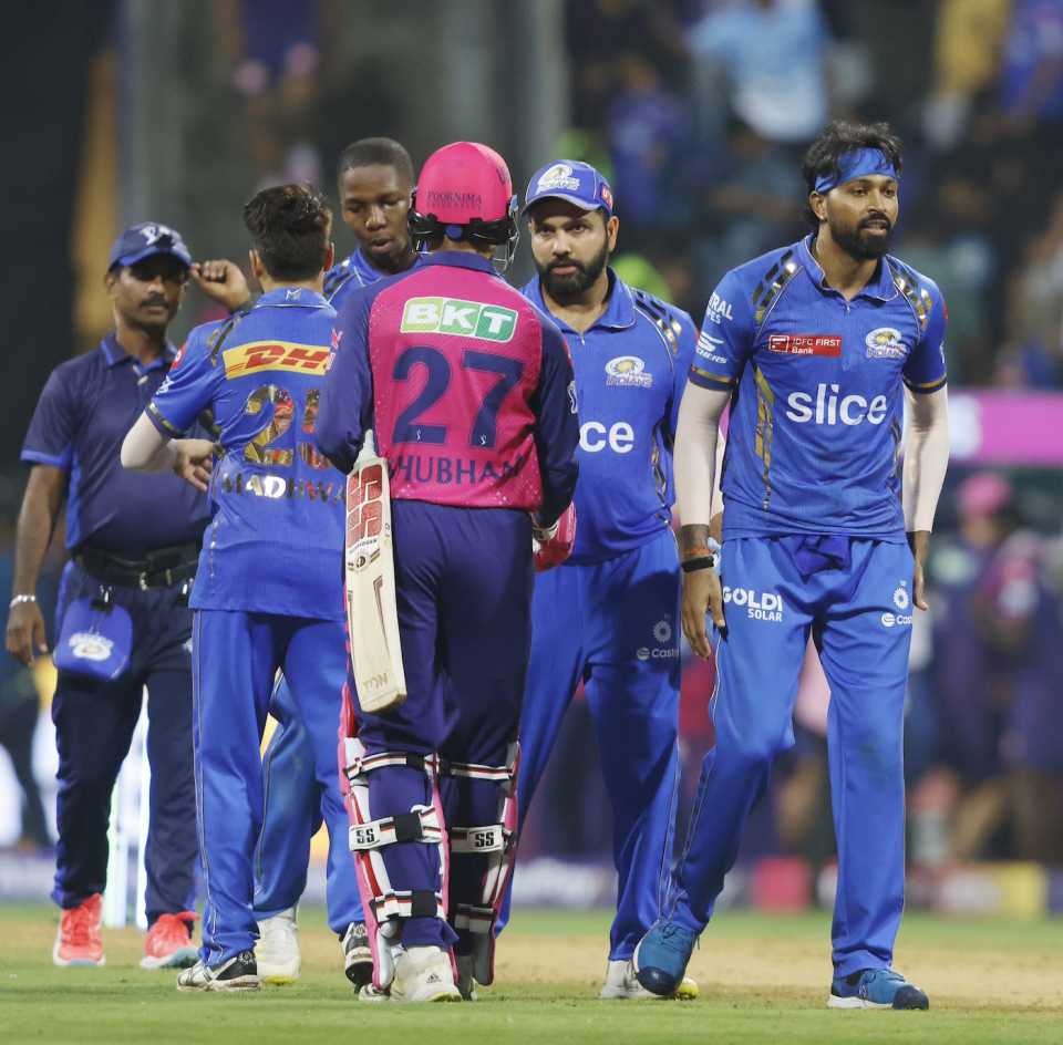 It's 3-0 for Rajasthan Royals, and 0-3 for Mumbai Indians