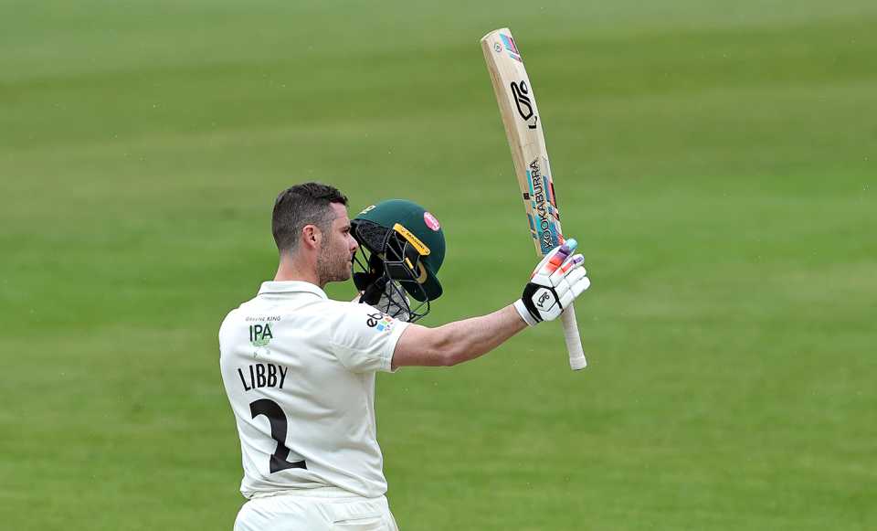 Jake Libby brought up a second-innings hundred, Warwickshire vs Worcestershire, County Championship, Division One, Edgbaston, April 8, 2024