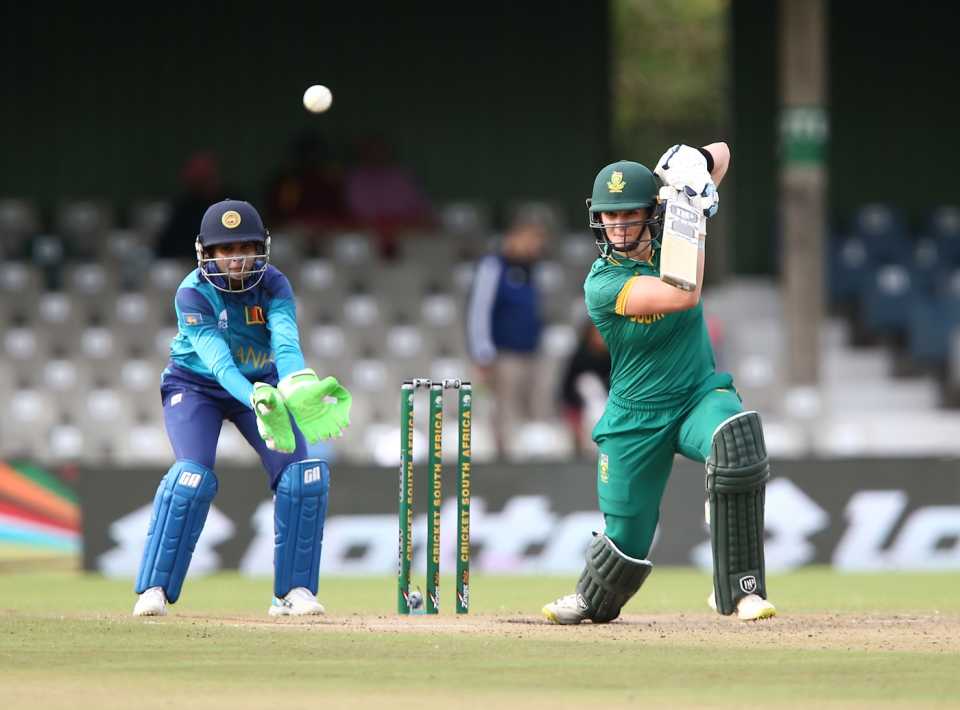 Laura Wolvaardt plays a drive, South Africa vs Sri Lanka, 1st women's ODI, East London, April 09, 2024