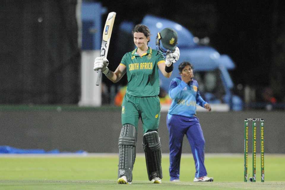 Laura Wolvaardt celebrates her century