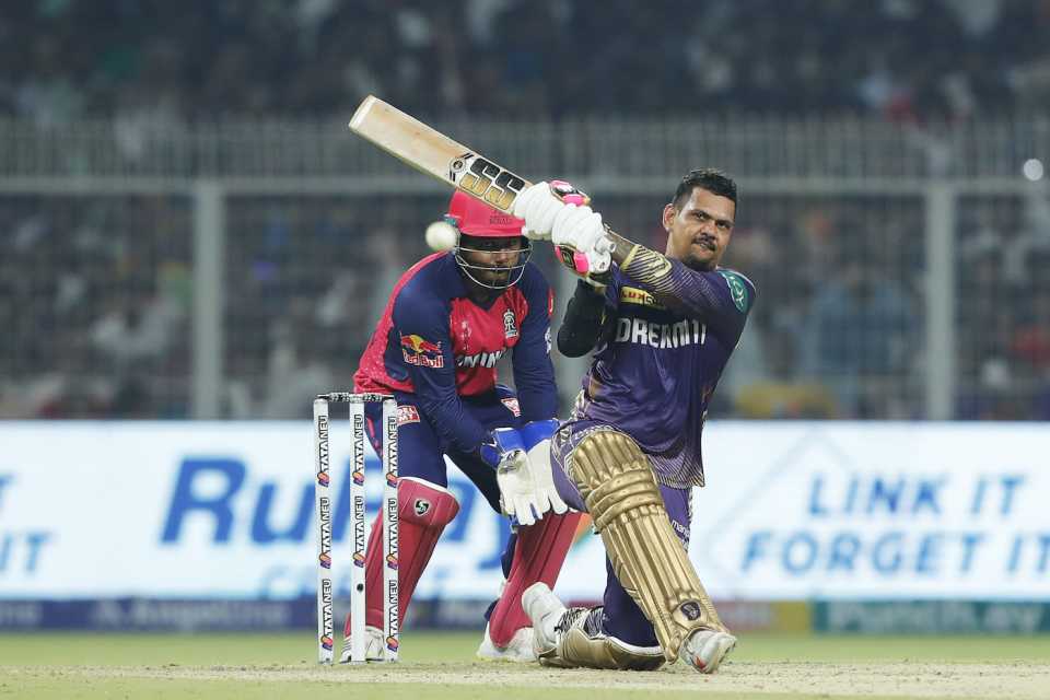 Sunil Narine bashed his maiden T20 hundred